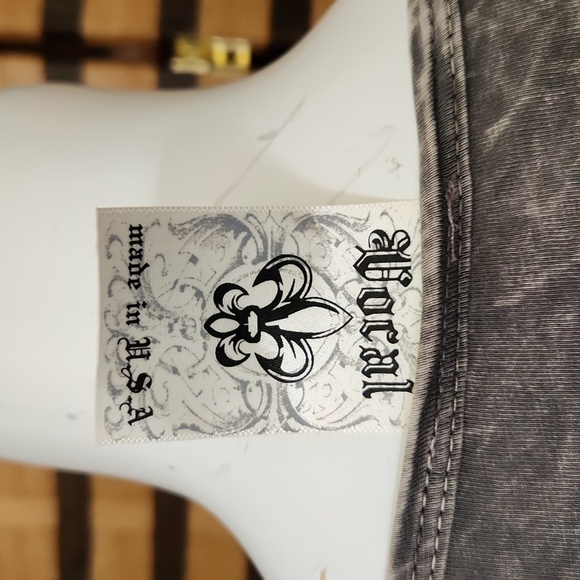 Vocal fringe gray bling top - Picture 5 of 6